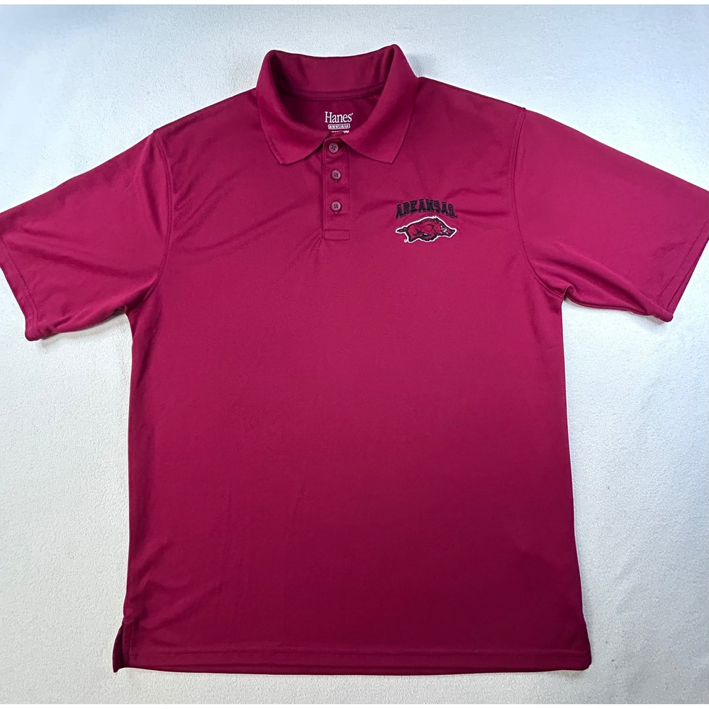 ARKANSAS RAZORBACKS Performance Polo Shirt Mens Med Short Sleeve Embroidered